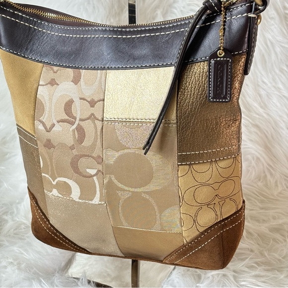 Coach Patchwork Hobo Shoulder Bag - Picture 11 of 11